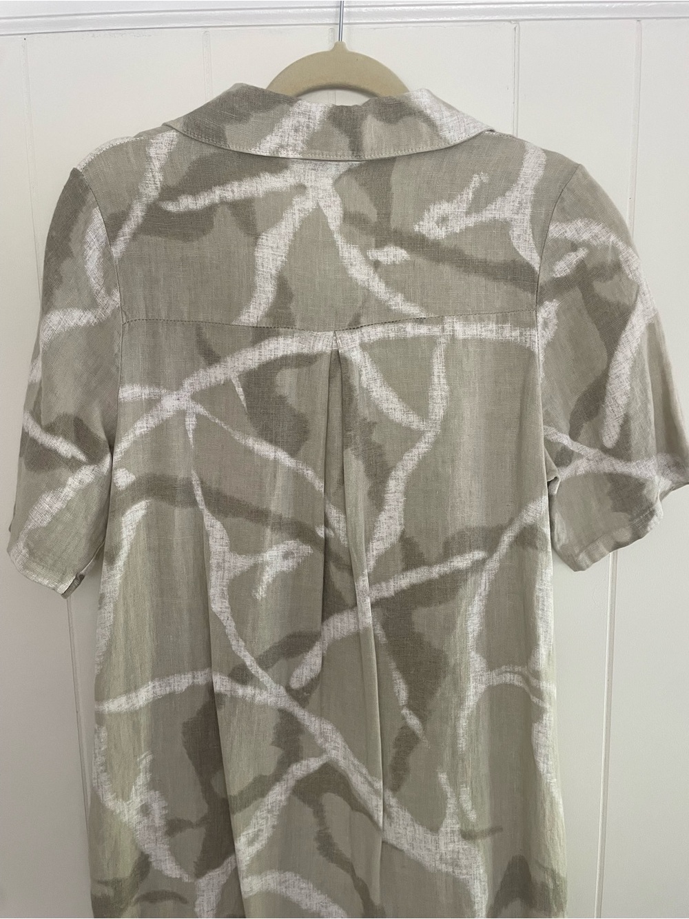 Kaktus Linen Graphic Print Shirt Dress - Picture 4 of 6